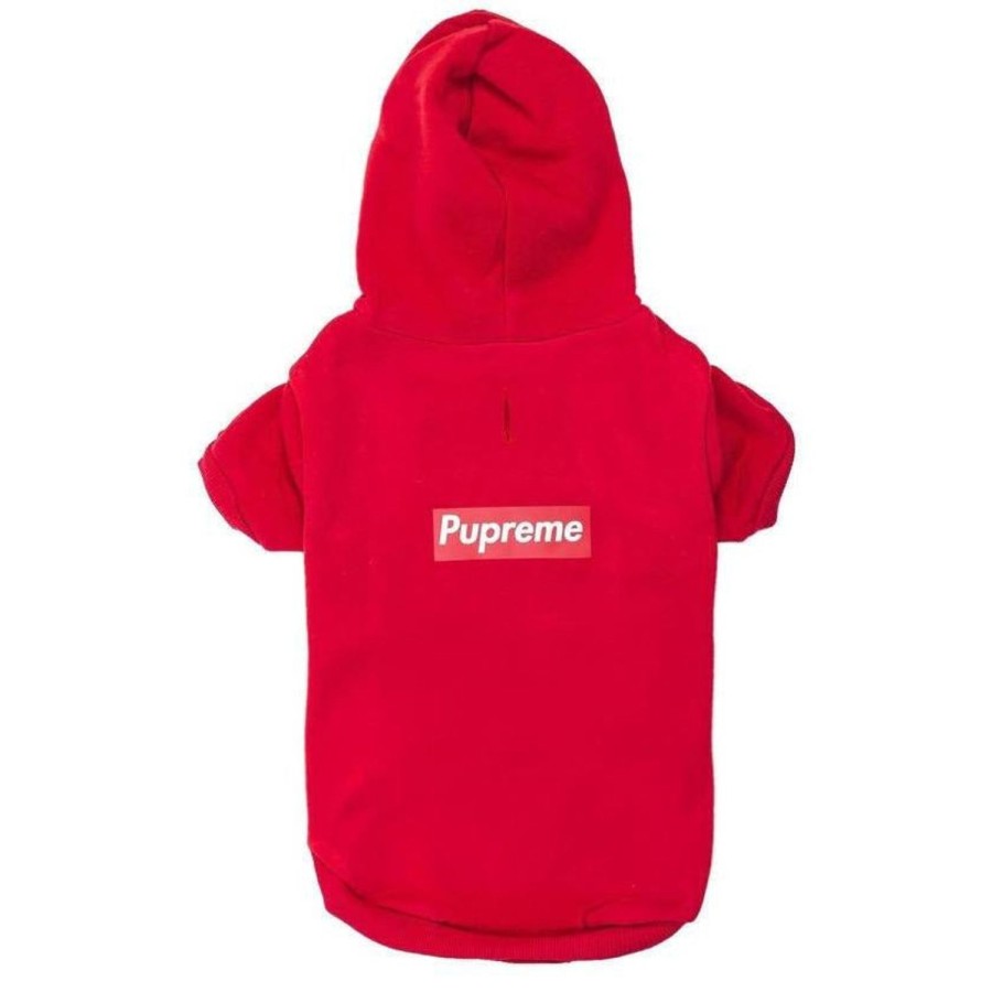 Dog Clothing Fresh Pawz | Pupreme Box Logo Hoodie | Dog Clothing