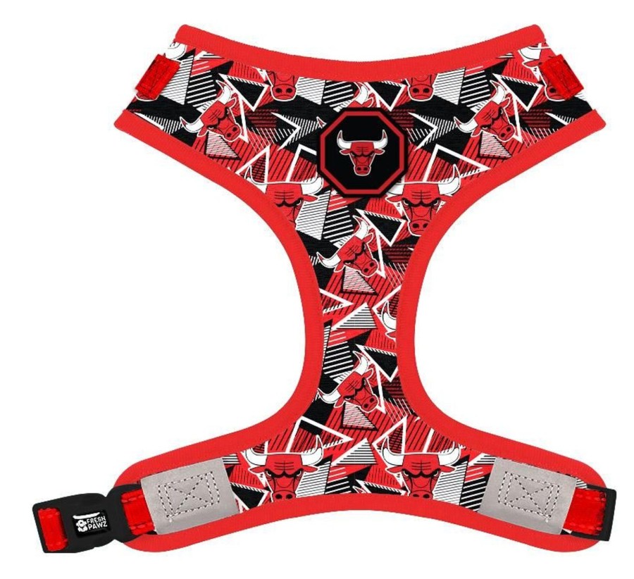 Harnesses Fresh Pawz | Chicago Bulls X Fresh Pawz | Adjustable Mesh Harness