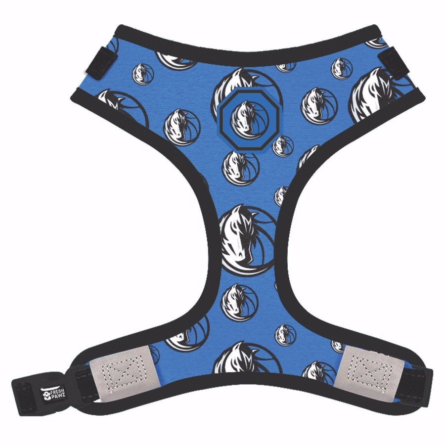 Harnesses Fresh Pawz | Dallas Mavericks X Fresh Pawz - Hardwood | Adjustable Mesh Harness