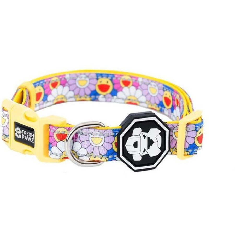 Leashes & Collars Fresh Pawz | Psychedelic Flowers | Collar