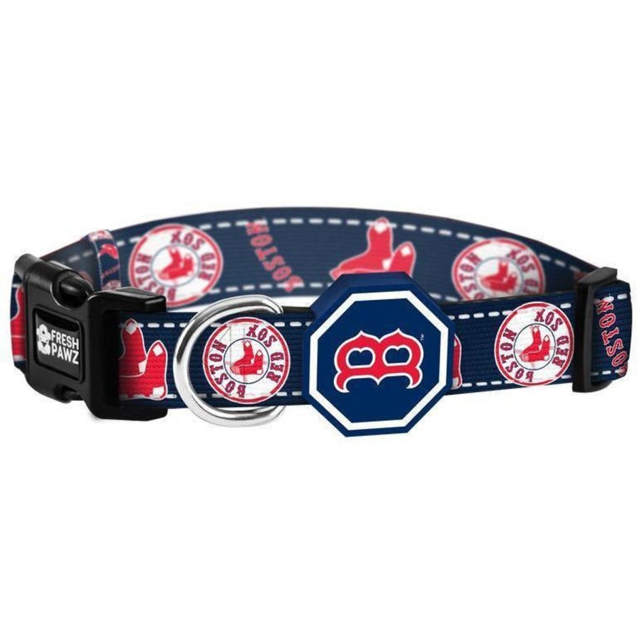 Leashes & Collars Fresh Pawz | Boston Red Sox X Fresh Pawz | Collar