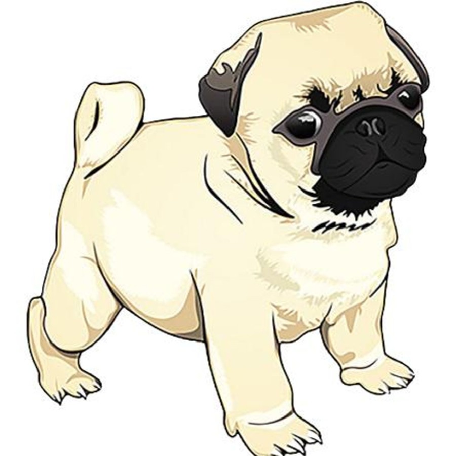 Accessories Fresh Pawz | Pug Pup | Sticker