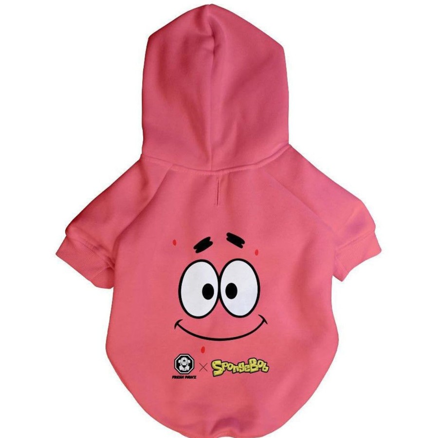 Dog Clothing Fresh Pawz | Spongebob X Fresh Pawz - Patrick Face Hoodie | Dog Clothing