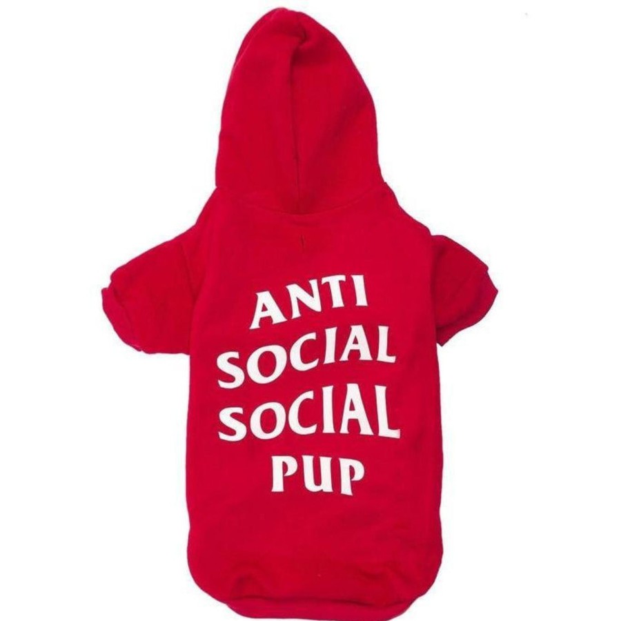 Dog Clothing Fresh Pawz | Anti Social Social Pup Hoodie | Dog Clothing