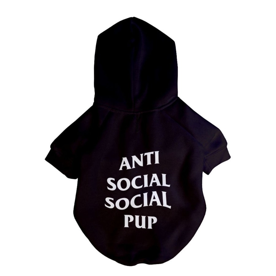 Dog Clothing Fresh Pawz | Anti Social Social Pup Hoodie | Dog Clothing