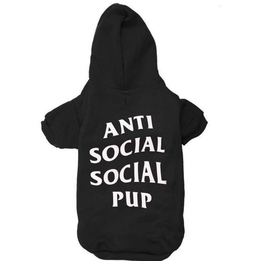 Dog Clothing Fresh Pawz | Anti Social Social Pup Hoodie | Dog Clothing