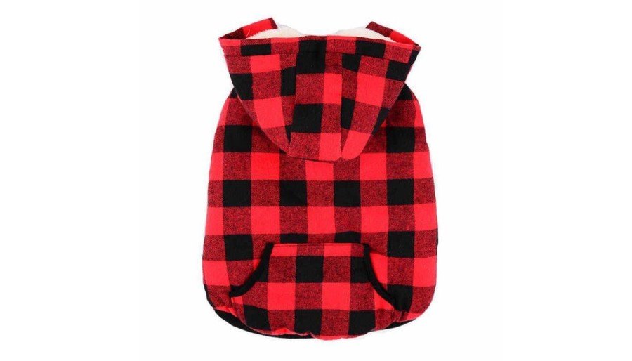 Dog Clothing Fresh Pawz | Flannel Detachable Hood Jacket | Dog Clothing