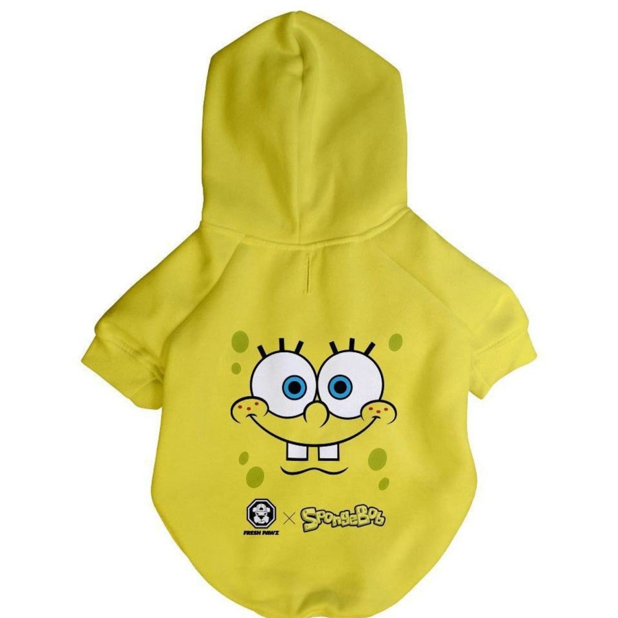 Dog Clothing Fresh Pawz | Spongebob X Fresh Pawz - Sb Face Hoodie | Dog Clothing