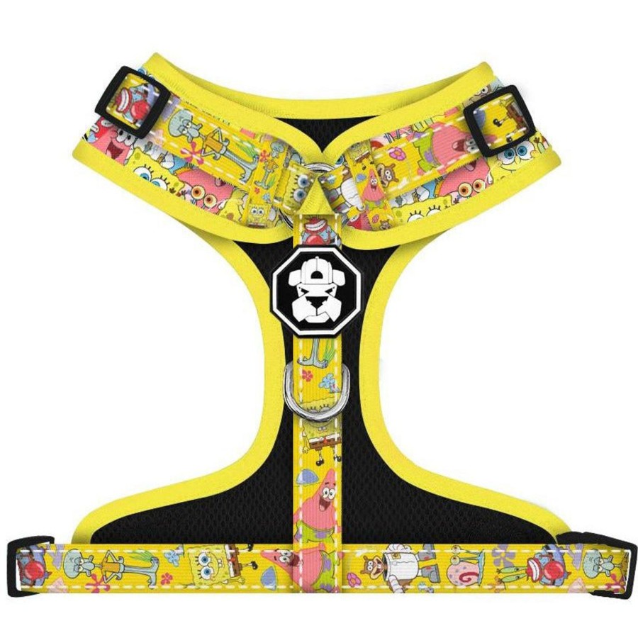 Harnesses Fresh Pawz | Spongebob X Fresh Pawz - Sb & Friends | Adjustable Mesh Harness