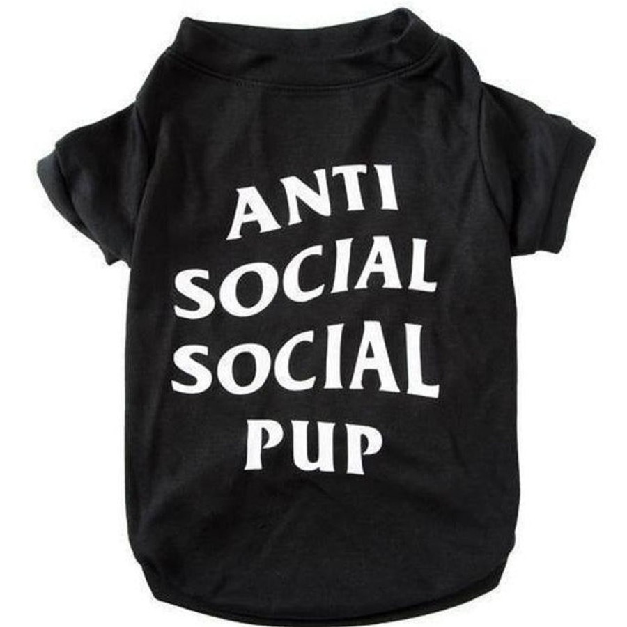 Dog Clothing Fresh Pawz | Anti Social Social Pup T-Shirt | Dog Clothing