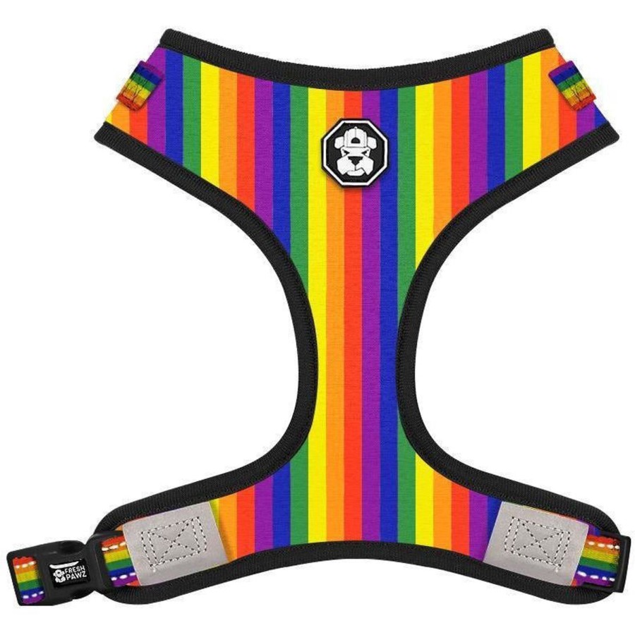 Harnesses Fresh Pawz | Pride Flag | Adjustable Mesh Harness