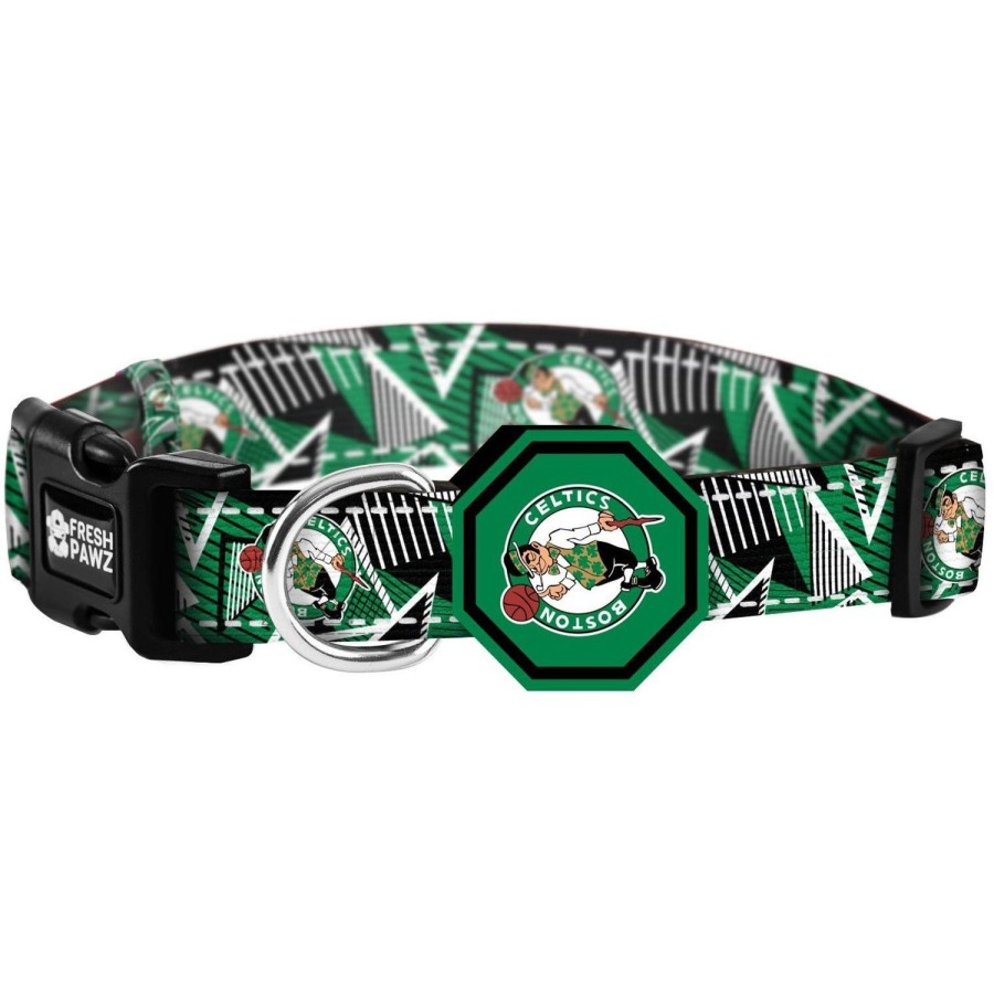 Leashes & Collars Fresh Pawz | Boston Celtics X Fresh Pawz - Hardwood | Collar