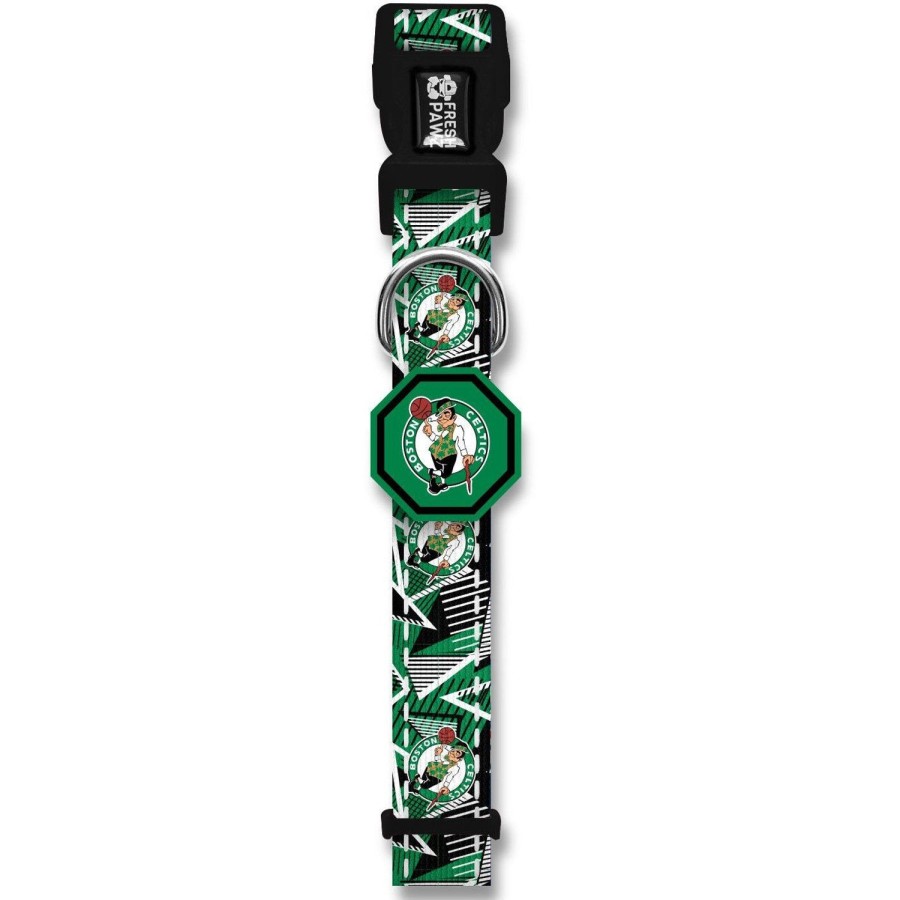 Leashes & Collars Fresh Pawz | Boston Celtics X Fresh Pawz - Hardwood | Collar