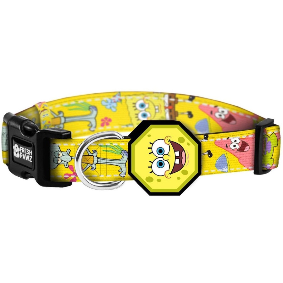 Leashes & Collars Fresh Pawz | Spongebob X Fresh Pawz - Sb & Friends | Collar