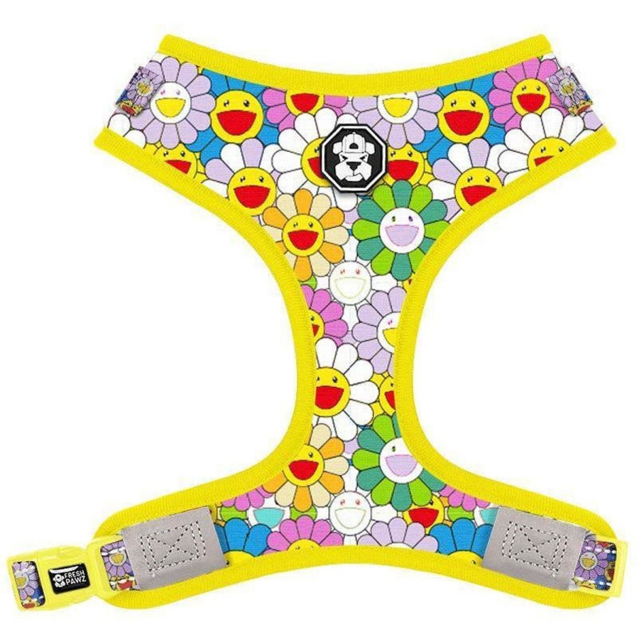 Harnesses Fresh Pawz | Psychedelic Flowers | Adjustable Mesh Harness