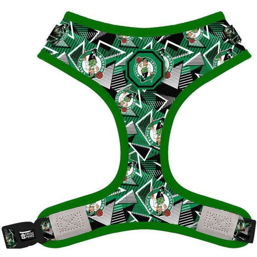 Harnesses Fresh Pawz | Boston Celtics X Fresh Pawz - Hardwood | Adjustable Mesh Harness