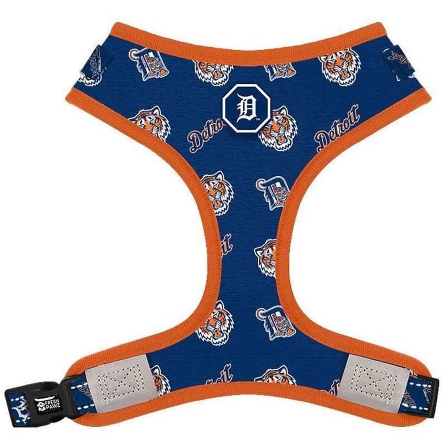 Harnesses Fresh Pawz | Detroit Tigers X Fresh Pawz | Adjustable Mesh Harness